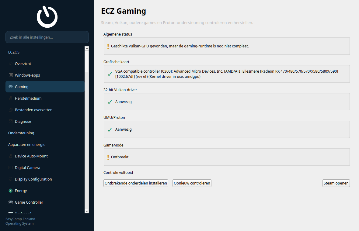 ECZOS gamingdiagnose