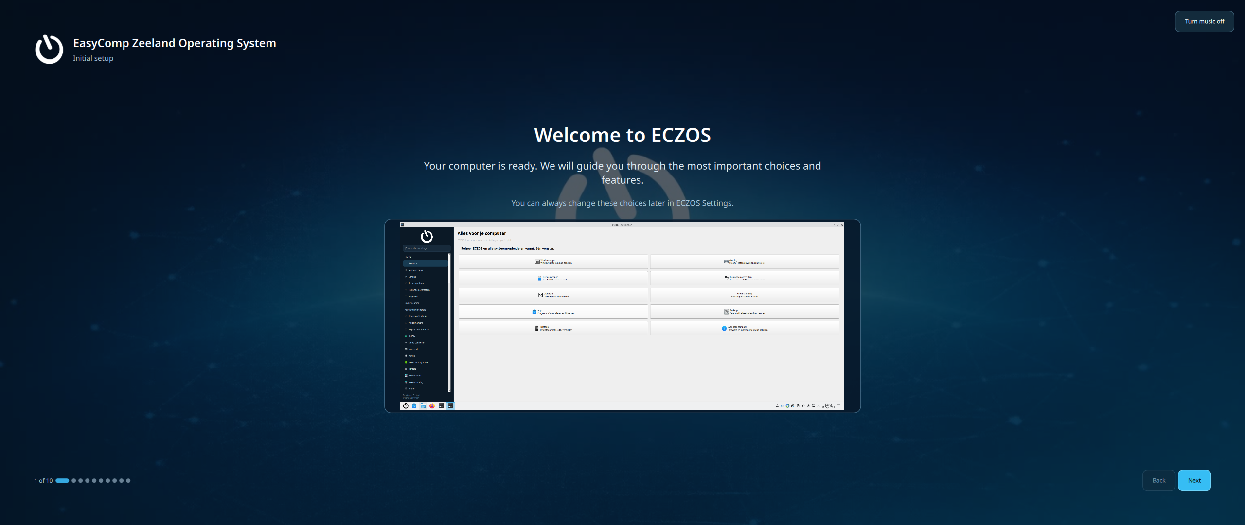 De vernieuwde eerste start van ECZOS 0.1.1